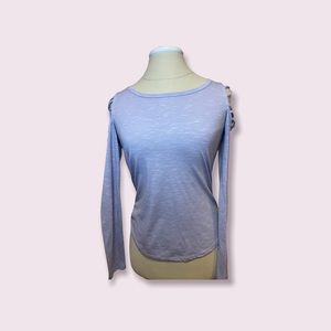 Mudd lilac purple open shoulder long sleeve